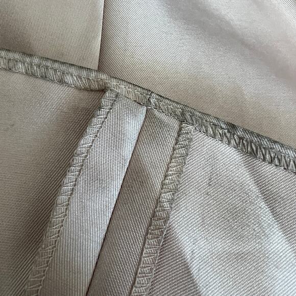 Alfred Sung Dress Size 14 Twill Trumpet Front Slit Cameo D758 - Picture 15 of 16